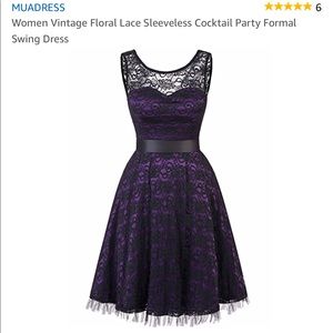 Brand new black lace swing dress